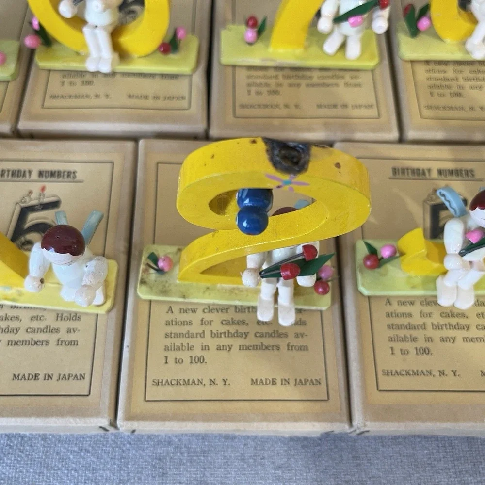 Vintage Shackman Birthday Number Lot Made In Japan Party Supplies